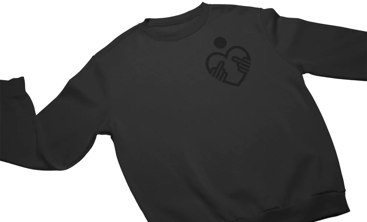 Kindness Middle Finger Sweat Shirt | Mini Bold Black Statement Piece