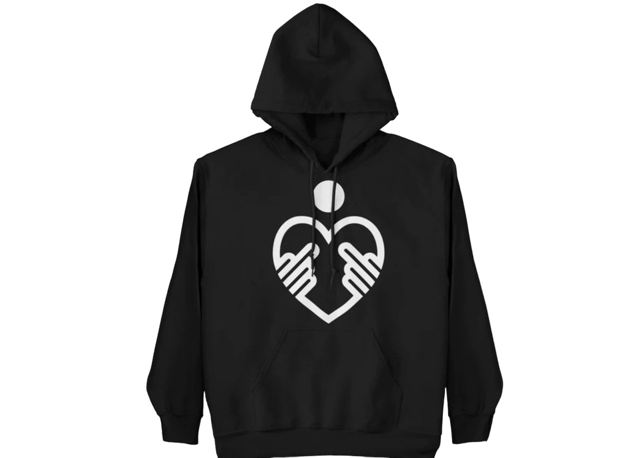 Kindness Middle Finger Hoodie | Bold MF | White Statement Piece
